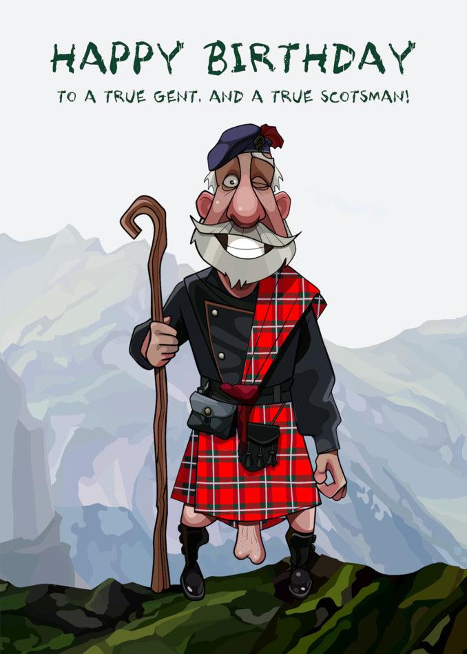 Happy birthday to a true Dutchman and a Funny Scotsman, brought to you by Twisted Gifts featuring the Scotsman Funny Birthday Card!