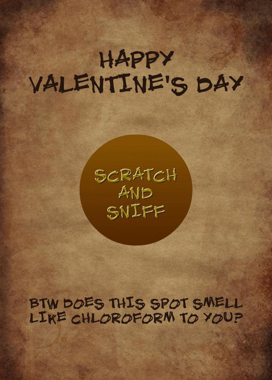 Happy Valentine's Day Twisted Gifts Scratch & Sniff Funny Valentine's Card.