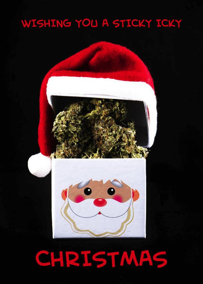 Sending Sticky Funny Christmas cards from Twisted Gifts to your stoner friends with twisted gifts.