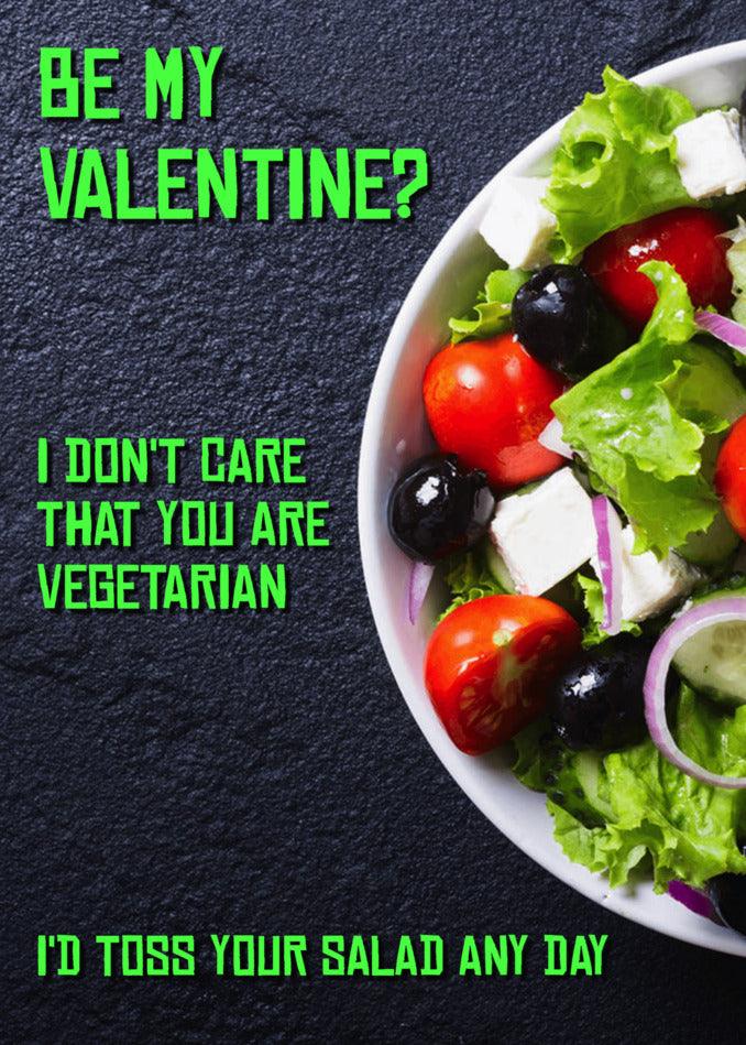 Celebrate Valentine's Day with a twist by surprising your vegetarian partner with a unique and memorable gift. Let them know that you're willing to toss their salad any day with the Toss Your Salad Rude Valentine's Card from Twisted Gifts.