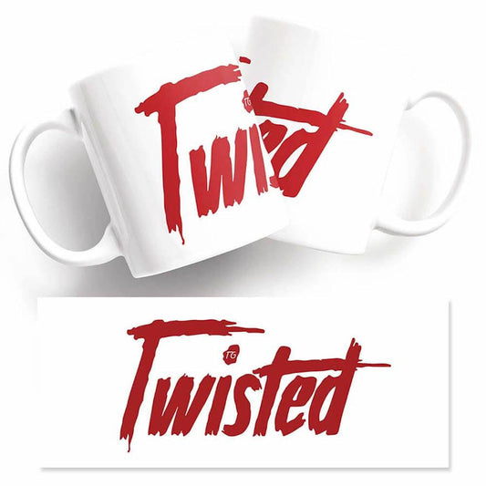 Fun Twisted Mugs with the word twisted on them by Twisted Gifts.