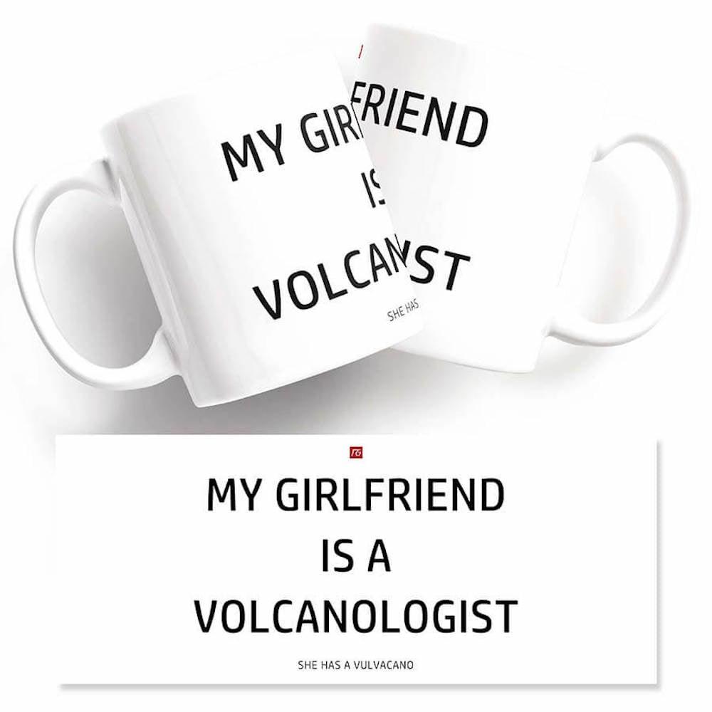 My twisted girlfriend loves her funny Twisted Gifts volcanologist mug.