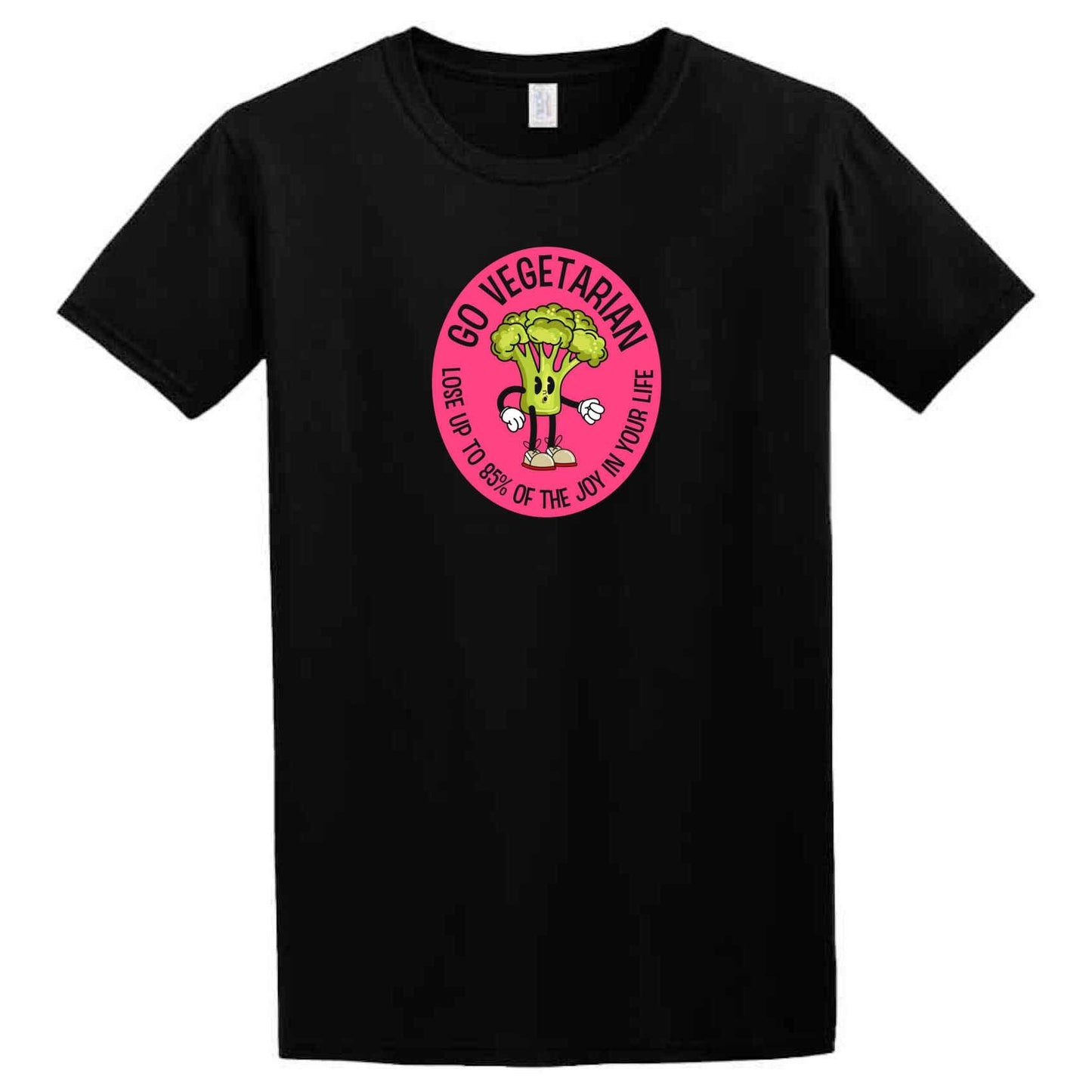 A Twisted Gifts Joy In Life T-Shirt with a pink and green logo.
