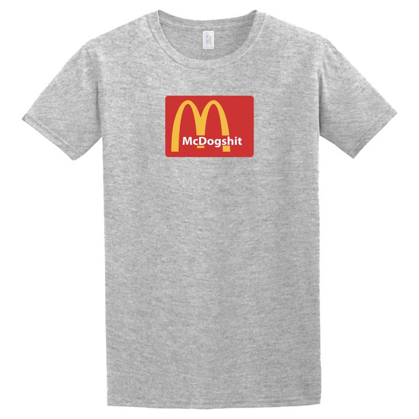 A gray Mc Dog Shit T-shirt featuring the iconic Twisted Gifts logo.