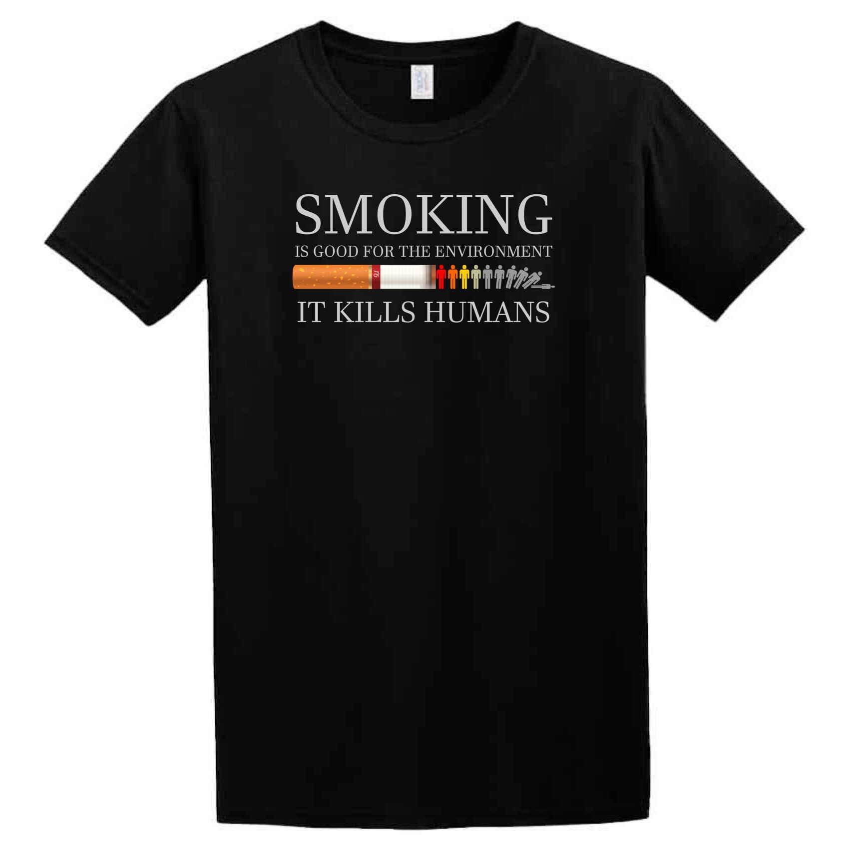 A black Twisted Gifts Smoking Kills T-Shirt.
