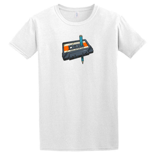A That Old T-Shirt by Twisted Gifts with a cassette tape on it.