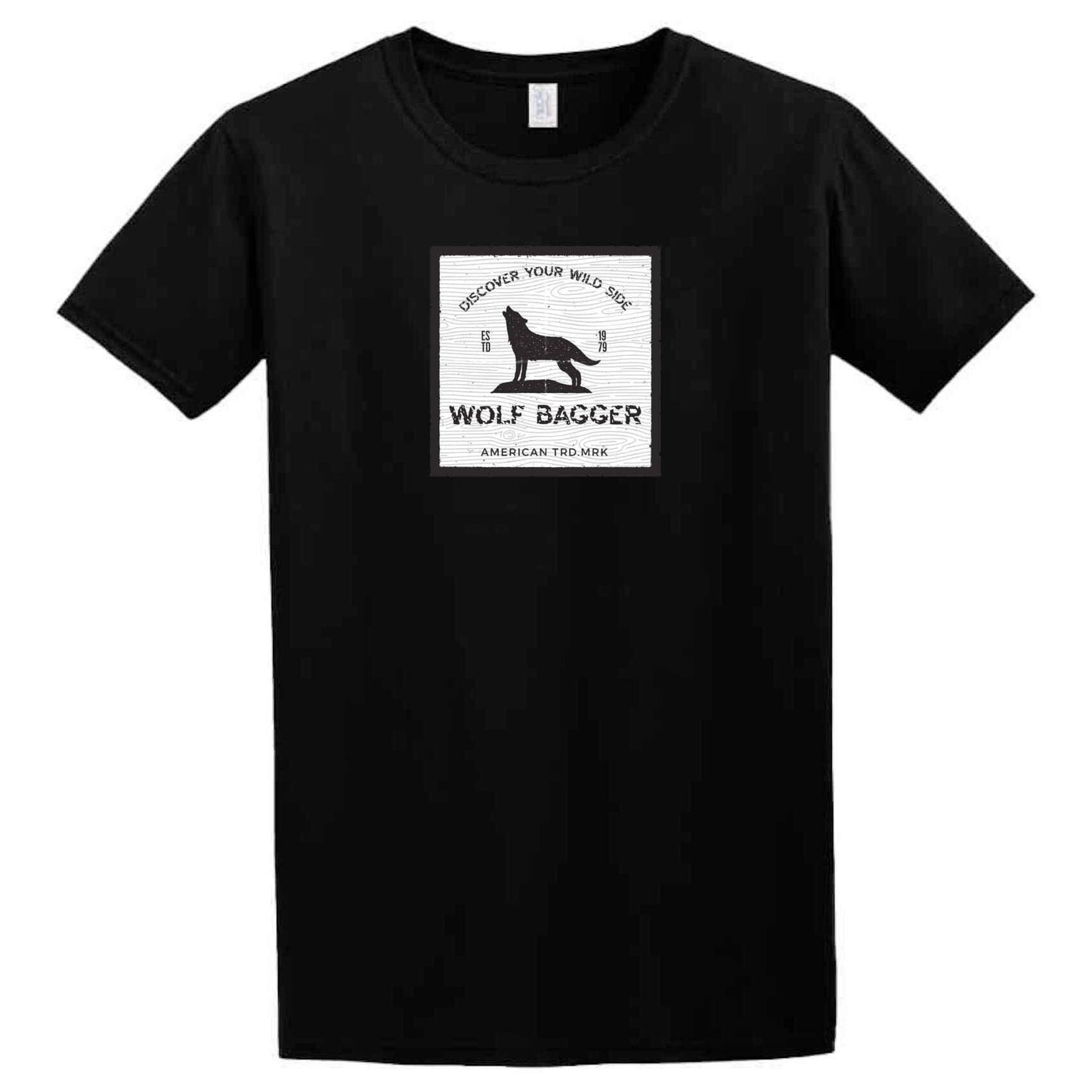 A Wolf Bagger T-Shirt with a wolf on it by Twisted Gifts.