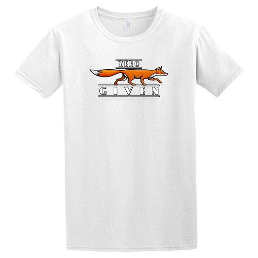 A Zero Fox Given T-Shirt from Twisted Gifts with an orange fox on it.
