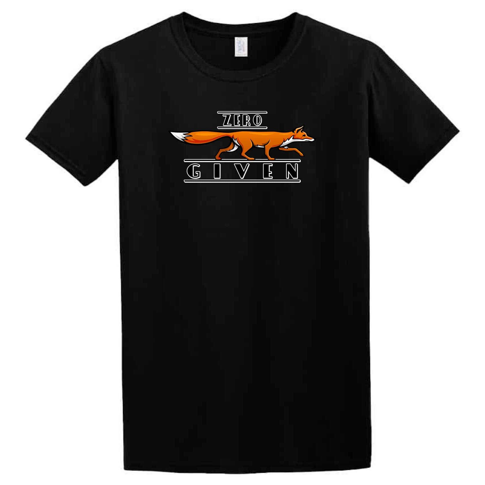 A Zero Fox Given T-Shirt with an orange fox on it from Twisted Gifts.